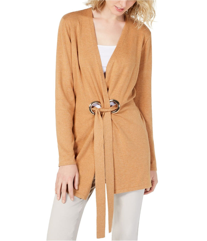 I.n.c. Long-Sleeve Grommet-Detail Cardigan, Size XXL by Vanessa Jane