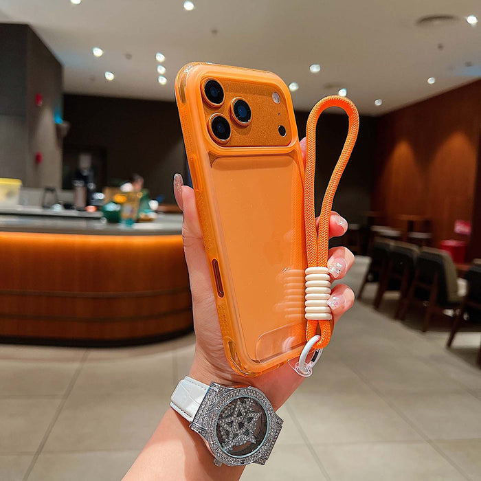 Wrist Strap Clear Hard Transparent Case for iPhone 17 Pro Max Air 16 15 14 13 12 by Merch Section