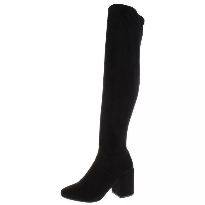 Bar III Womens Gabrie Faux Suede Round Toe Over-the-Knee Boots, 5M/Black by Vanessa Jane