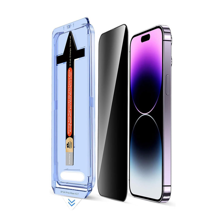 Privacy Glass Screen Protector Anti-Peep for iPhone 17 16 Pro Max 15 14 13 12 11 by Merch Section