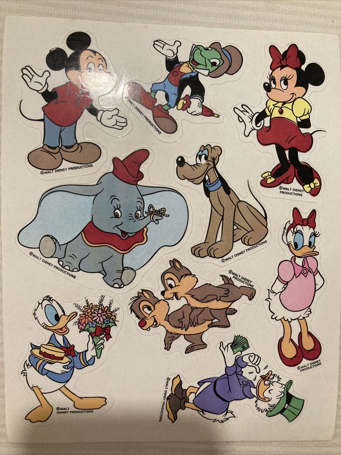 vintage walt disney characters sticker sheet by Vanessa Jane