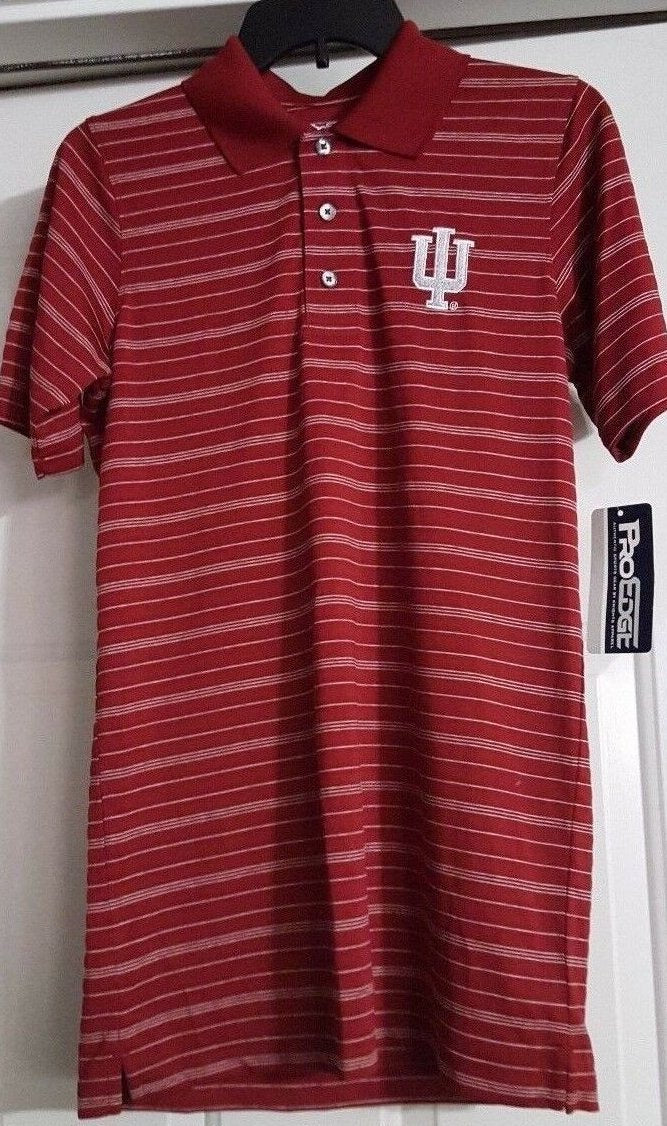 New Mens Knights Apparel Pro Edge Collegiate Indiana Hoosiers Polo Shirt Small by Vanessa Jane