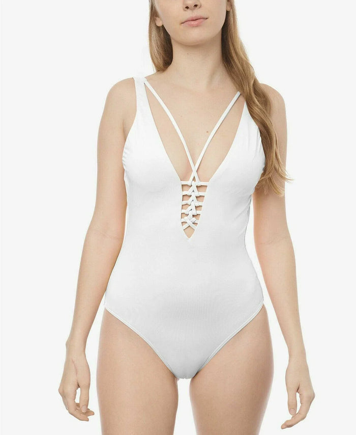 ONeill Womens Salt Water Solids Macrame One Piece Swimsuit, Size Medium by Vanessa Jane