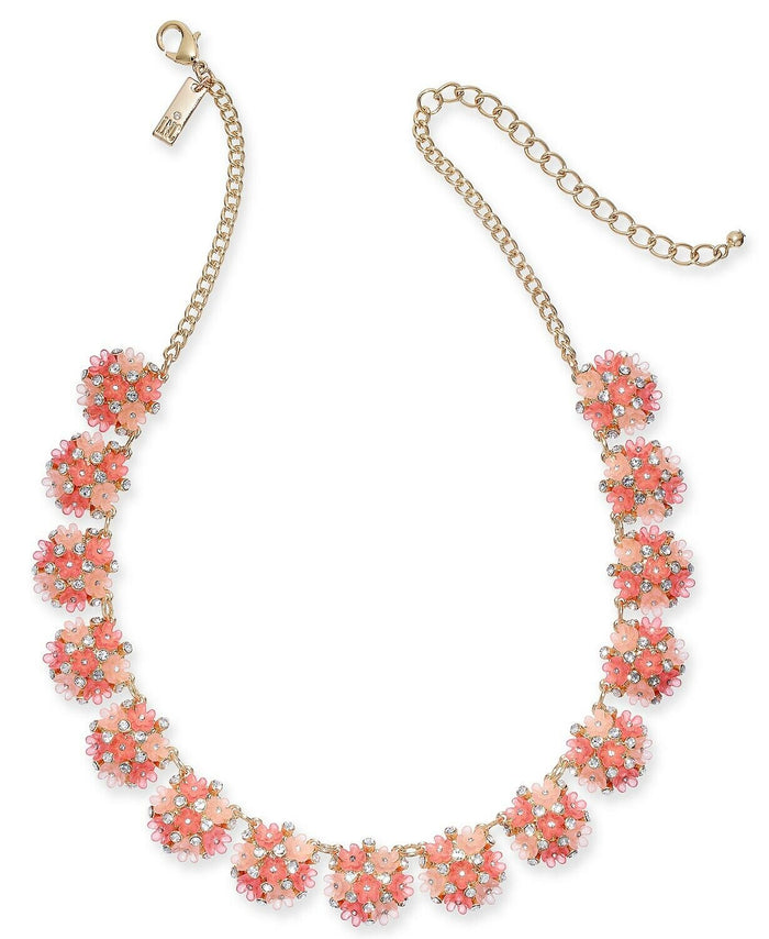 Inc Gold-Tone Pave Flower Strand Necklace, 17 + 3 Extender by Vanessa Jane
