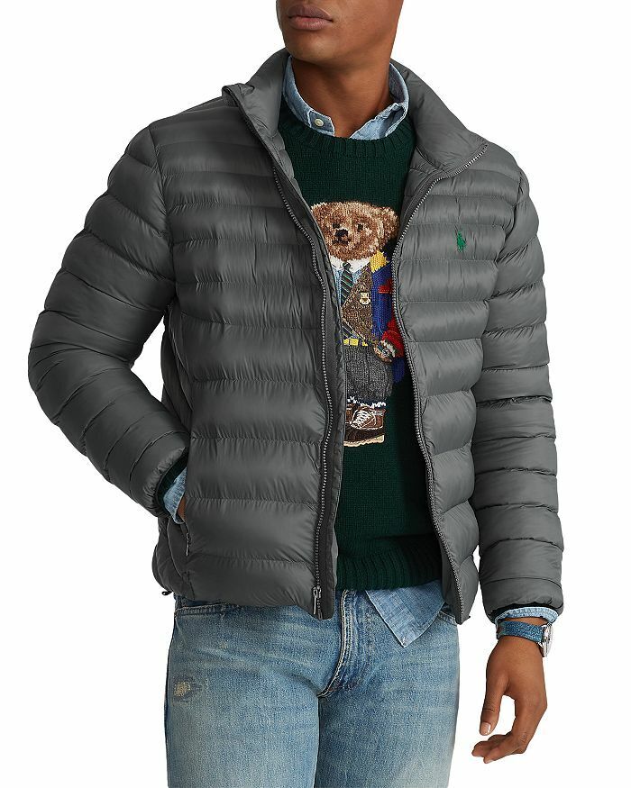 Polo Ralph Lauren Big and Tall Packable Quilted Jacket – Charcoal Grey by Vanessa Jane