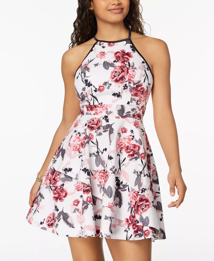 Speechless Juniors Tiered Fit and Flare Dress by Vanessa Jane