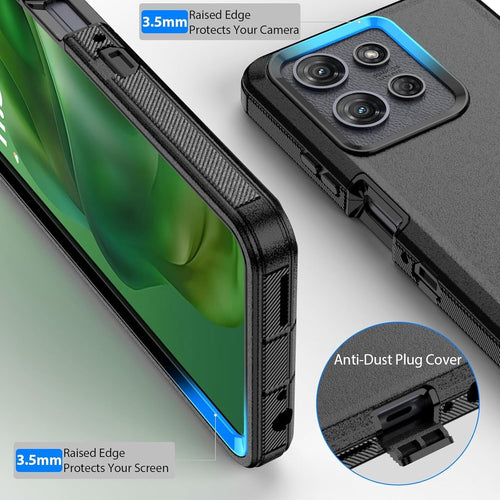 Shockproof Case with Tempered Glass for Motorola Moto G 2025 Multicolor by Merch Section