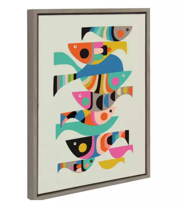 Sylvie Under the Sea by Rachel Lee of My Dream Wall Framed Abstract Canvas Wal by Vanessa Jane