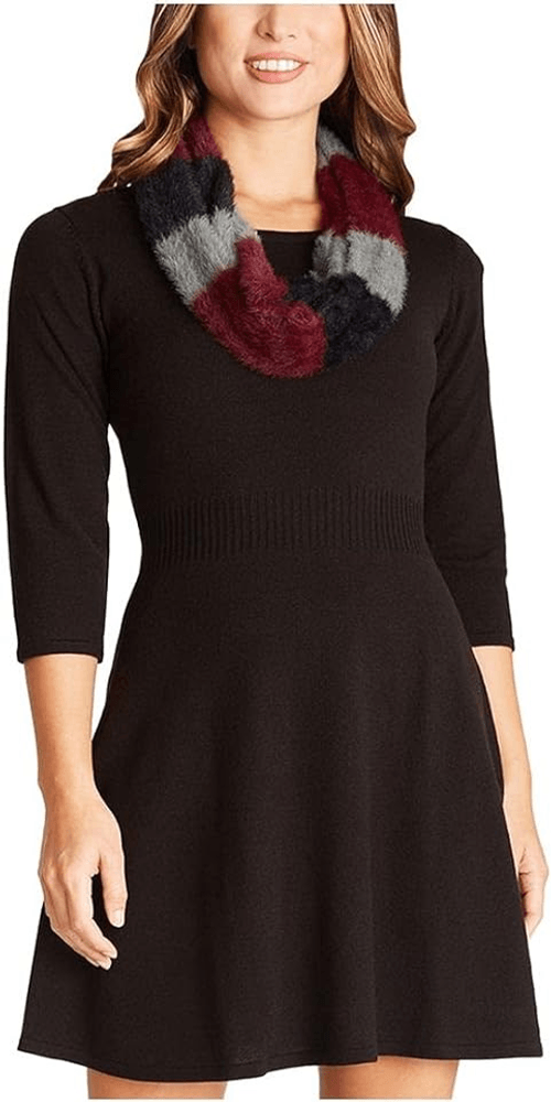 BCX Juniors Sweater Dress Button Sleeve, Size Medium by Vanessa Jane