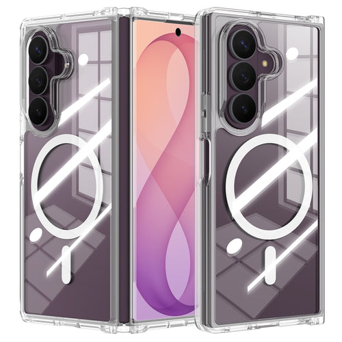 Clear Magnetic Case with Camera Lens Guard for Samsung Galaxy Z Fold 8/8 Ultra/7 by Merch Section