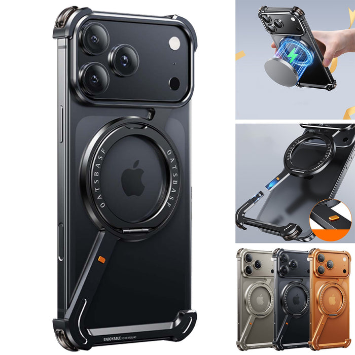 Rugged Metal Bumper Ring Kickstand Case for iPhone 17 Pro Max Air 16 15 14 13 12 by Merch Section