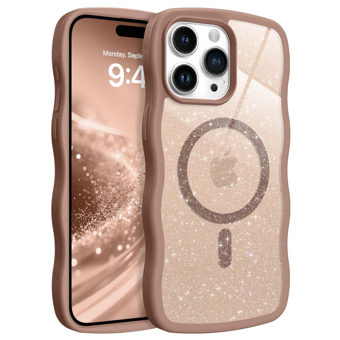 Magnetic Case for iPhone 15 Pro Max 6.7" Desert Titanium Brown by Merch Section