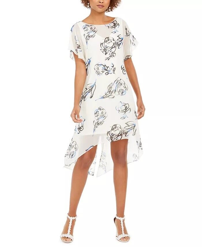 Adrianna Papell Chiffon-Overlay Dress by Vanessa Jane