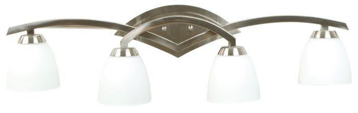 Jeremiah Viewpoint 4-Light Bath Vanity in Brushed Nickel w/Cased Glass by Vanessa Jane