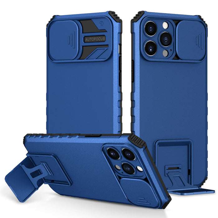 Military Grade Stand Case With Lens Cover for iPhone 17 Pro Max 16 15 14 13 12 11 by Merch Section