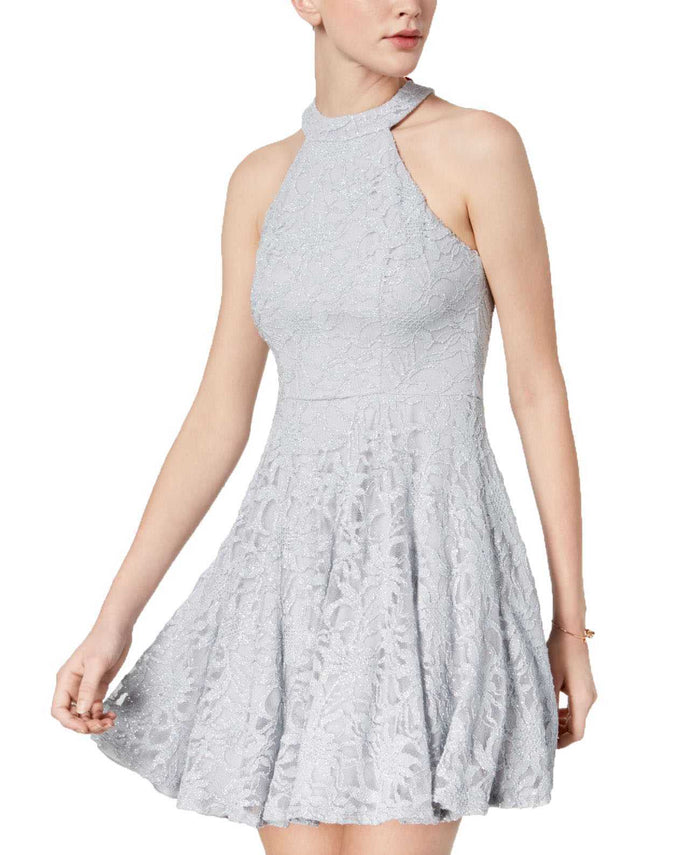 B. Darlin Juniors Glitter Lace Fit & Flare Dress by Vanessa Jane