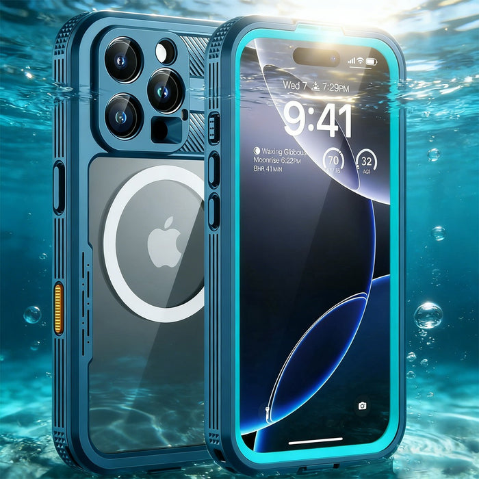 MagSafe Waterproof Shockproof Heavy Duty Case for iPhone 16 17 Pro Max Plus Green by Merch Section