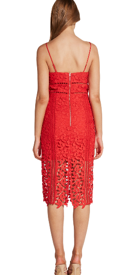 Bardot Womens Roxy Lace Party Cocktail Dress,Size 8/Red by Vanessa Jane