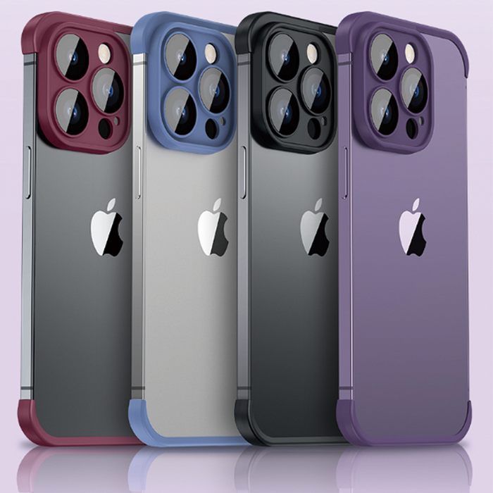Minimalist Silicone Corner Pads Lens Protect Case for iPhone 17 16 15 14 13 Pro Max by Merch Section