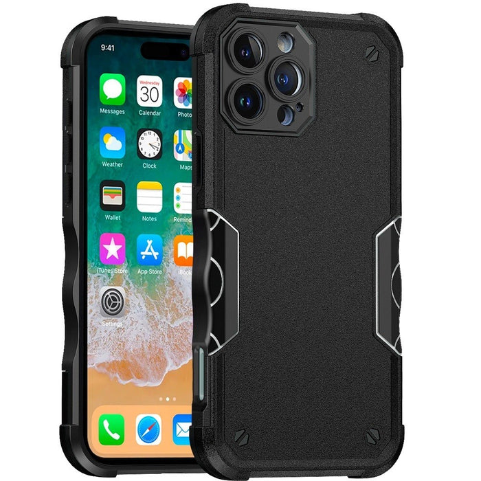 Rugged Grip Shockproof Case with Tempered Glass for iPhone 16 Pro Max by Merch Section