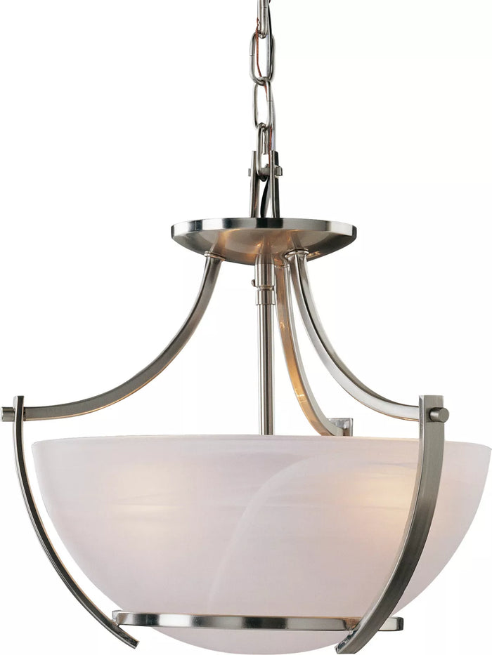 Volume Lighting V4833 Durango 3 Light 14 Wide Pendant Brushed Nickel by Vanessa Jane