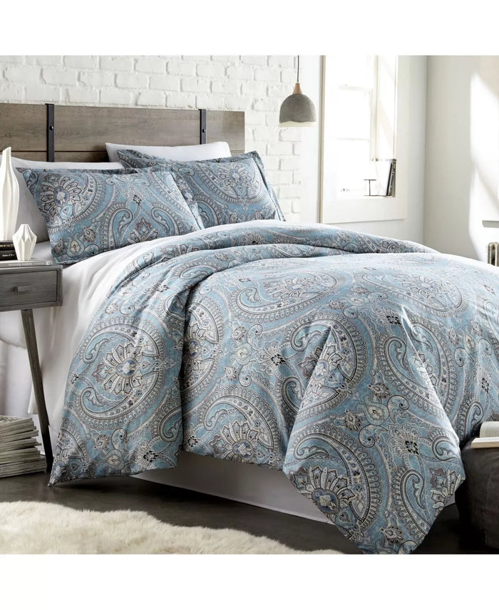 Southshore Fine Linens Melody 3-Piece Aqua Paisley Comforter Set Full by Vanessa Jane