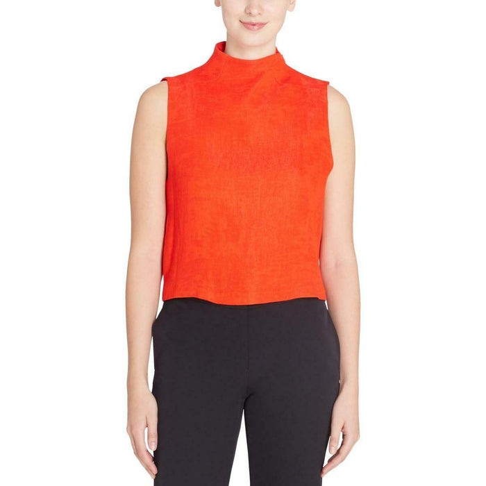 Catherine Malandrino Rooney Ribbed Top, Size Small Red by Vanessa Jane