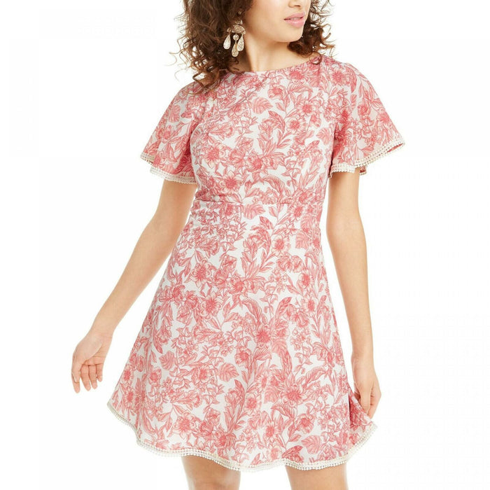 B Darlin Juniors' B. Smart Scoopneck Flutter-Sleeve Dress by Vanessa Jane