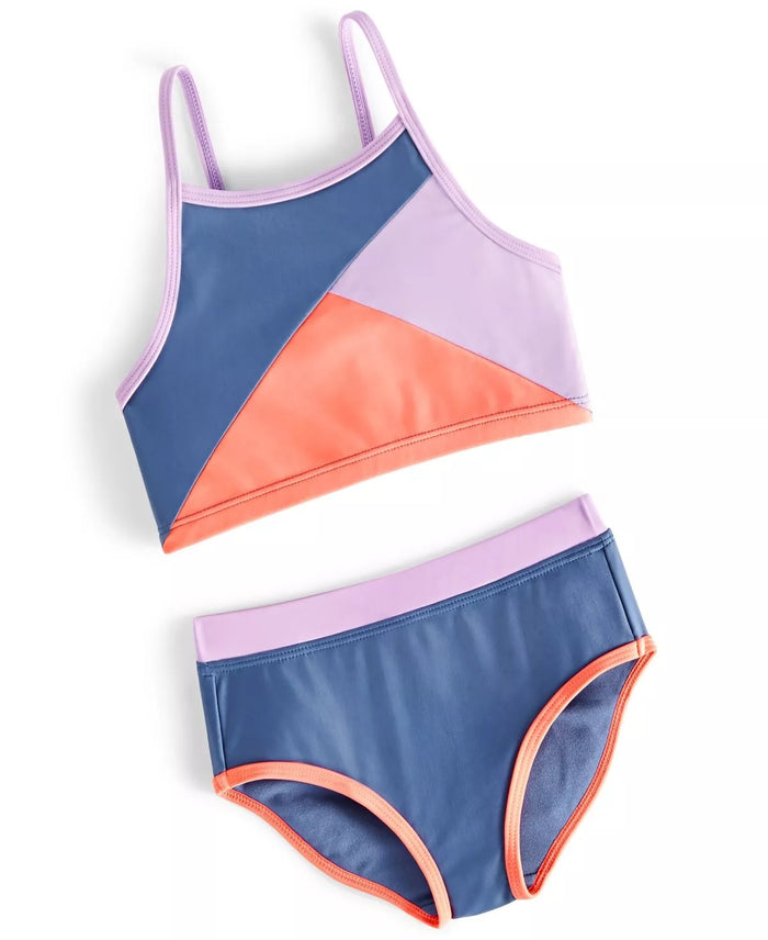 ID IDEOLOGY Big Girls Tankini And Bikini Set Colorblocked, Size Medium by Vanessa Jane