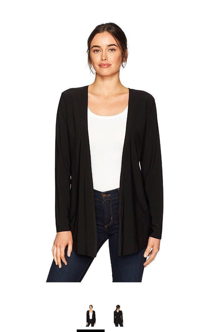 Tribal Womens L/s V-Back Cardigan, Black, Size XS by Vanessa Jane