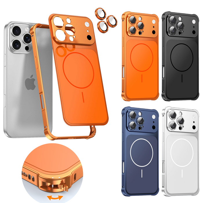 MagSafe ShockProof Built-in Lens Cover Case for iPhone 17 Pro Max Black by Merch Section