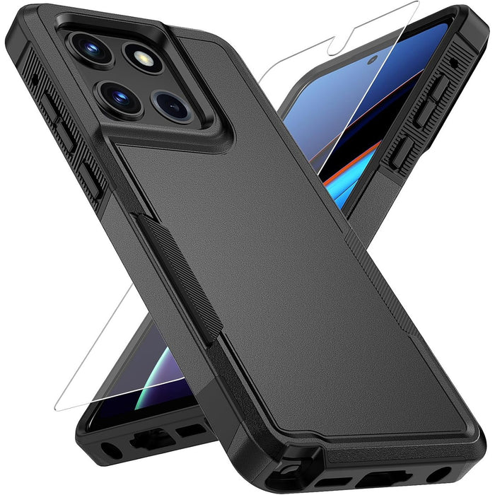 Shockproof Case with Tempered Glass for Motorola Moto G 2026 Multicolor by Merch Section