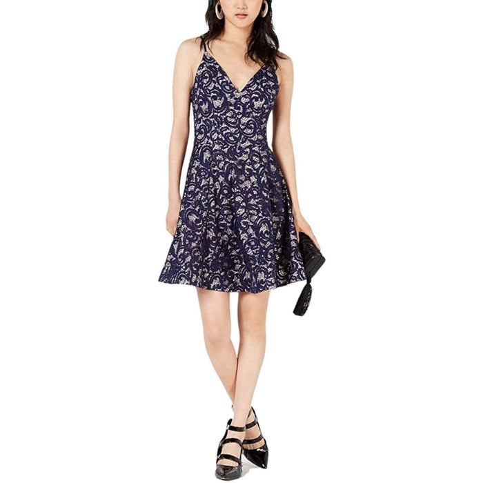 Sequin Hearts Juniors Lace Fit & Flare Dress, Size 0 by Vanessa Jane
