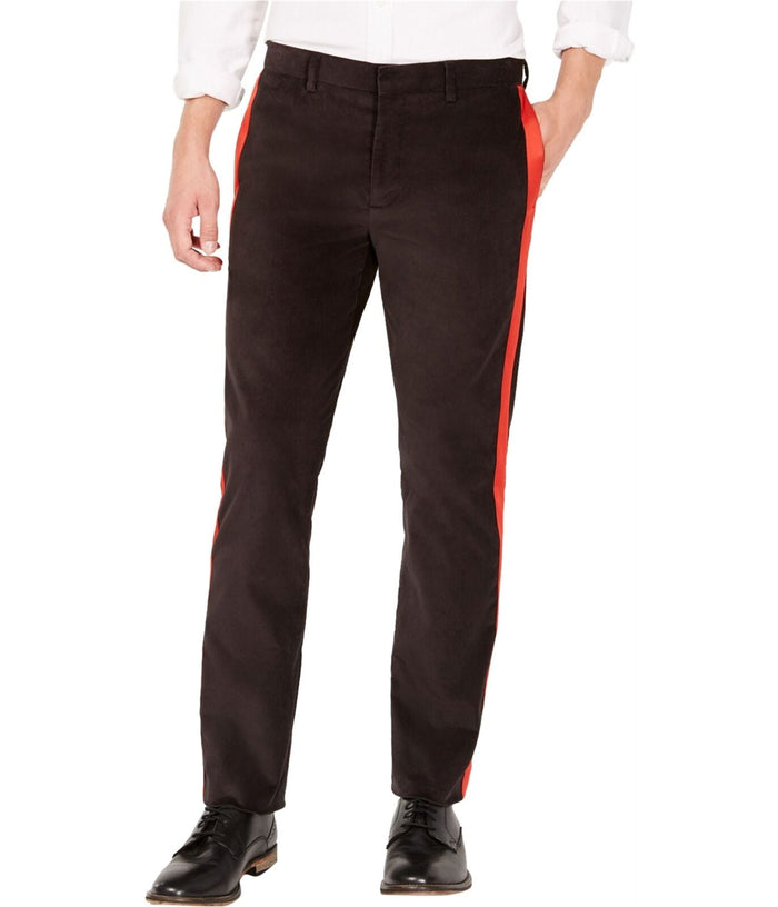 Calvin Klein Mens Velvet Stripe Slim-Fit Trouser Pants by Vanessa Jane