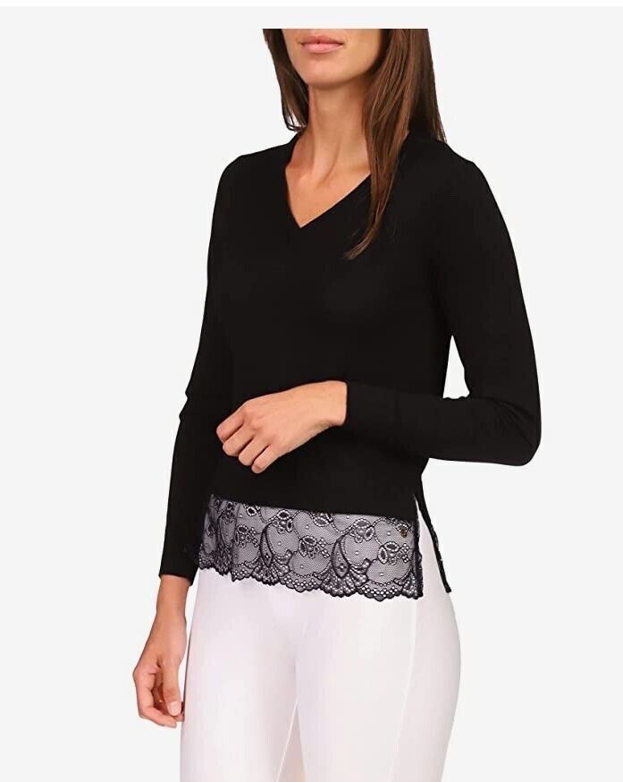 Michael Michael Kors Plus Size Lace-Hem Sweater by Vanessa Jane
