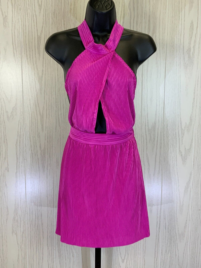 Sincerely Jules High Neck Pleated Dress, Size Small by Vanessa Jane