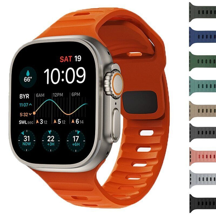 Silicone Sport Strap Band for Apple Watch Series 11 10 Ultra 2 3 9 8 7 SE 5 by Merch Section