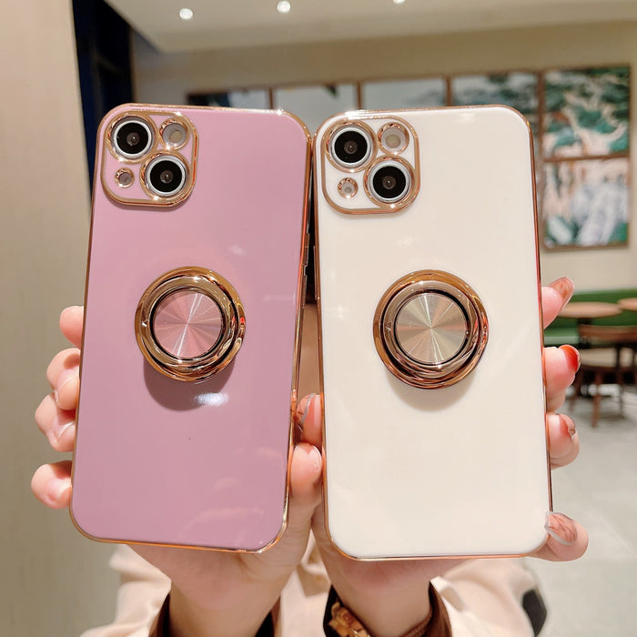 Ring Stand Cover Soft Silicone Case for iPhone 17 Pro Max Air 16 15 14 13 12 11 by Merch Section