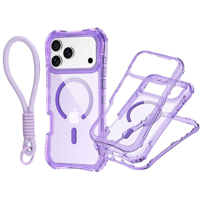 MagSafe 3-in-1 Clear Case with Strap for iPhone 17 Pro Max Air 16 15 14 13 12 11 Black by Merch Section