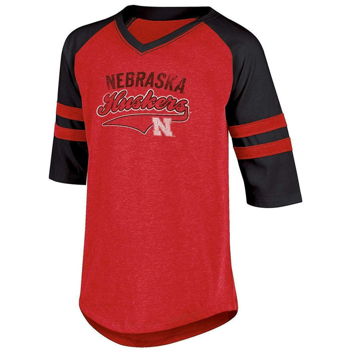 Champion NCAA Nebraska Cornhuskers Youth Girls Half Sleeve Tunic, Red, Medium by Vanessa Jane