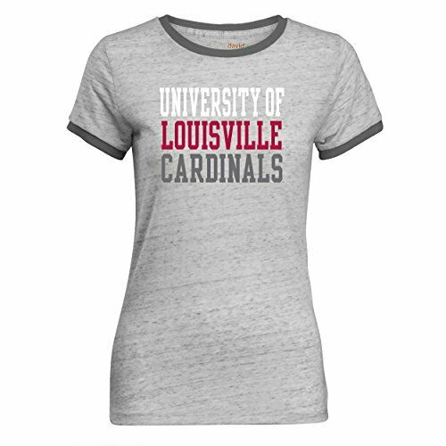 Camp David Womens Ringer Louisville Cardinals T Shirt , Size Large by Vanessa Jane