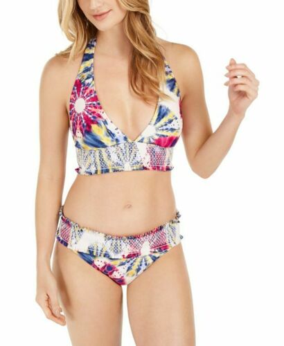 Tommy Hilfiger Tie-Dye Smocked Bikini Bottoms Womens Swimsuit by Vanessa Jane