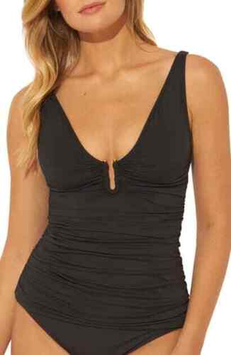 Bleu Rod Beattie All About U Shirred Tankini Top by Vanessa Jane