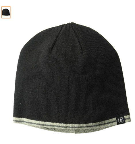 Mens Nick Graham Striped Edge Beanie, Black OS by Vanessa Jane