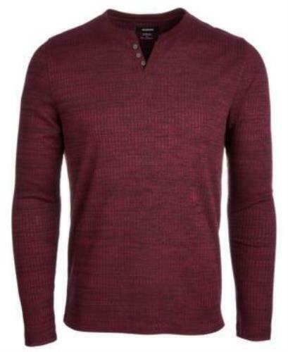 Alfani Mens Textured Space-Dyed Stretch Henley by Vanessa Jane