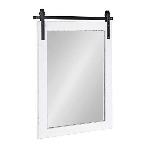 Kate and Laurel Cates Classic Rectangle Framed White Wall Mirror, 24x18 by Vanessa Jane