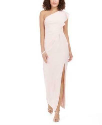 Adrianna Papell Ruffled One-Shoulder Gown by Vanessa Jane