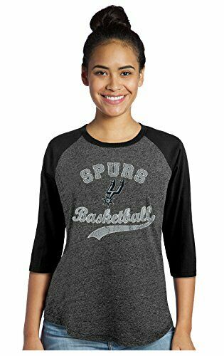 Majestic Athletic NBA San Antonio Spurs Womens Premium Triblend,Size Small by Vanessa Jane