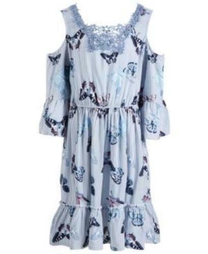 Epic Threads Toddler Girls Butterfly-Print Cold-Shoulder Dress, Size 3T by Vanessa Jane