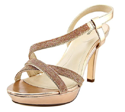 Style & Co. Sandrah Women Bronze Platform Sandal, Size 9 by Vanessa Jane